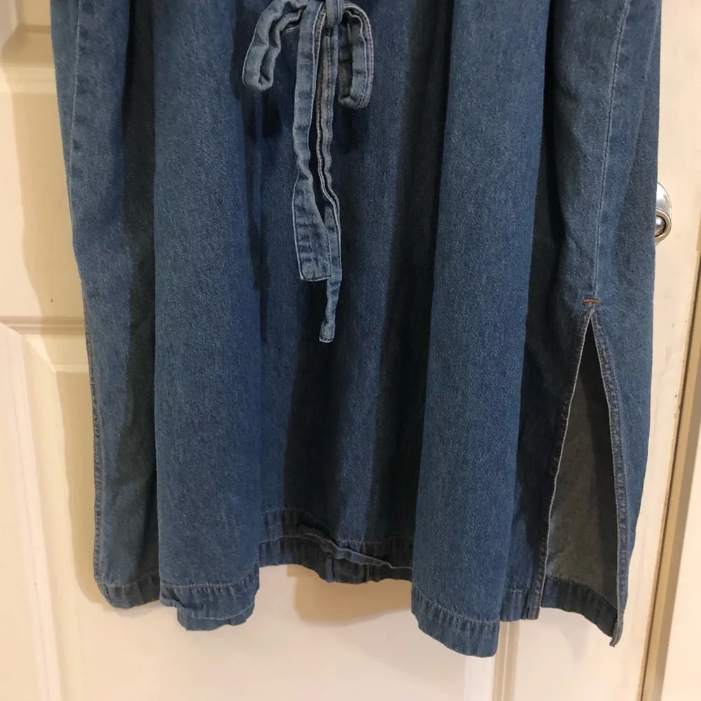 Roaman's Denim Midi Ruffle Front Dress 3X EUC - Host Pick 10/13/25 - Picture 10 of 16